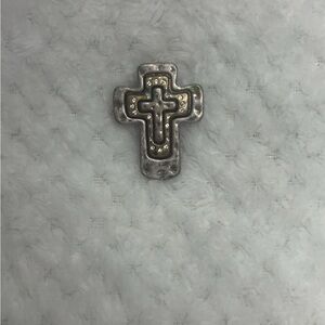 Silver and Gold Cross Pendant